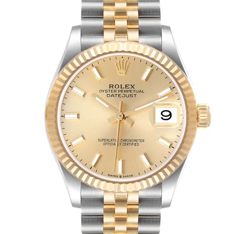 rolex datejust 31mm steel and yellow gold price